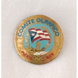 Rare 1980s Puerto Rico Olympics Pin Enamel Olympic Games Comite Olimpico